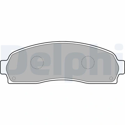 Bild av DELPHI LP1757 Jeu de plaquettes frein non préparé pour indicateur d&#039;usure avec tôle anti bruit sans accessoires FORD USA: Explorer Mk2