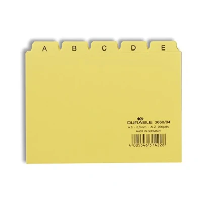 Bild av Durable 366004 Ledkort A Z A6L, gul