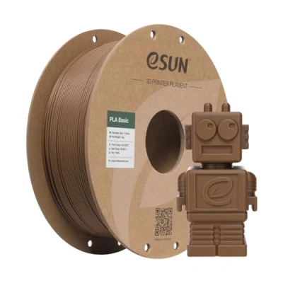 Bild av eSUN PLA filament 1,75 mm, Basic 3D skrivare, mått +/ 0,03 1 kg spole (2,2 pund) Super Speedy för brun