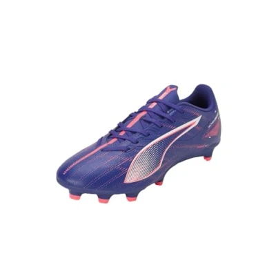 Bild av Puma Ultra 5 PLAY FG/AG Fotbollsskor fasta dobbar, Storlek: 42.5, Lapis lazuli/white/sunset glow Konstmaterial