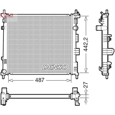 Bild av Kylare, motorkylning Denso DRM46070
