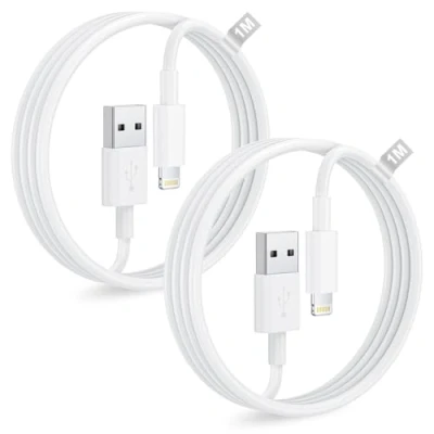 Bild av iPhone laddkabel 1M 2Pack[Apple MFi certifierad], Lightning kabel för Apple 14 Pro Max 13 12 Mini 11 XS X SE 8 7 6 iPad, snabb laddningskabel USB Wire Lead