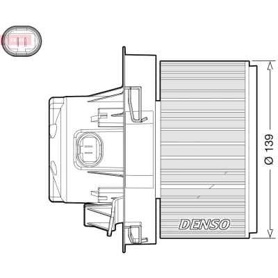 Bild av DENSO DEA21012 Pulseur d&#039;Air pour véhicules avec direction à gauche PEUGEOT: 207 3/5 portes, SW, CC