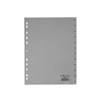 Bild av Durable 6507 10, Registerflikar med månadsindelning, Polypropylen (PP), Grå, Poträtt, A4, 230 mm