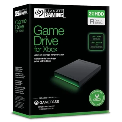 Bild av Seagate Game Drive for Xbox, 4TB, Bärbar Extern Hårsddisk, USB 3.0, designad för Xbox One, 2 års Rescue Services (STKX4000400)