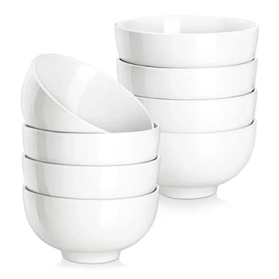 Bild av MALACASA Series Regular set med 8 keramiska skålar spannmålsoppa ris tapas aperitifsås porslin 11,6 x 6 cm
