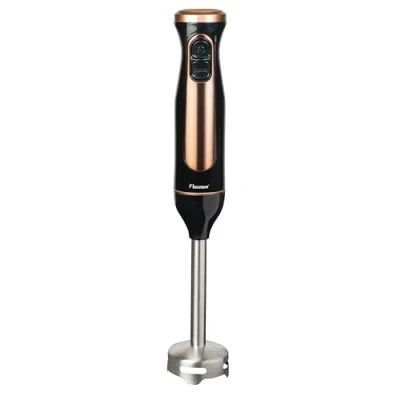 Bild av Bestron Handmixer, nedsänkningsmixer med 2 hastighetsnivåer och ergonomiskt handtag, inkluderar turbofunktion mer än 14 000 rpm, avtagbar stång, material: rostfritt stål, färg: