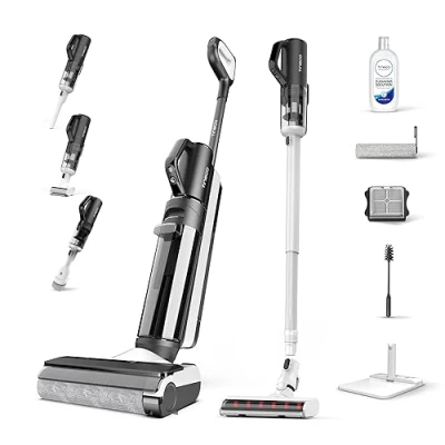 Bild av Tineco Smart våt och torrdammsugare Floor One S5 Combo Power Kit för trådlös golvrengöring, djurhår, hårda golv, kontor, multifunktion, ultralätt, LED skärm, Wi Fi, app