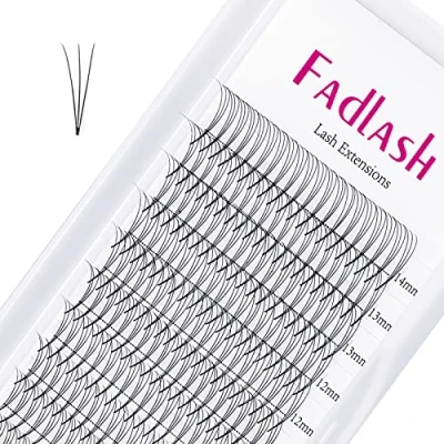 Bild av Pre Made Russian Lashes 3D 0.07mm C Curl 8 14mm Mixed Trays Premade Volume Fan by FADLASH (3D 0.07 MIX)