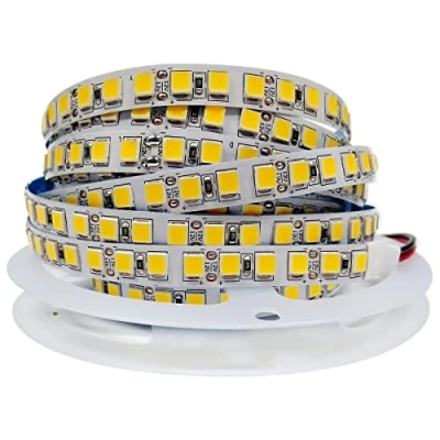Bild av Tesfish LED Remsa Ljus 12V, 5 Meter Varmt vitt 3000K Strip Lights SMD 5054 IP20 120 LEDs/M, Totalt 600 LEDs Superljus för Fest, Disk, Hylla, Hemdekoration