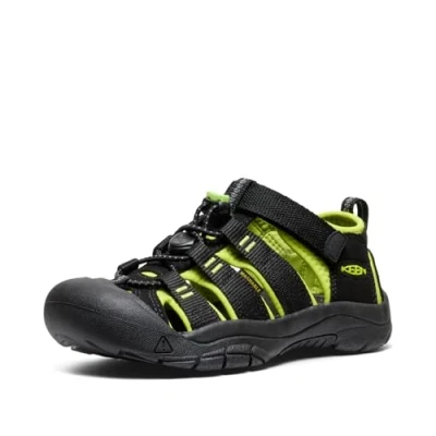 Bild av Keen Newport H2 Youth Unisex Vandringssandaler för barn, Storlek: 38, Black/lime green Textil
