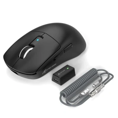 Bild av EWEADN x ATTACK SHARK R6 LIGHTSPEED Trådlös Spelmus, 39G Ultralätt Design, HyperSpeed med 8K Hz, PAW3950 sensor, Nordic 52840, 42K DPI för E sportspel, Tri Mode Programmerbara Möss Svart