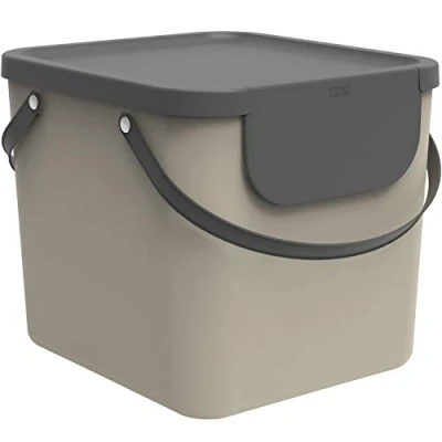 Bild av Rotho Albula avfallssepareringssystem 40 l för köket, plast (PP), beige/antracit