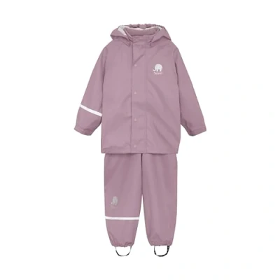 Bild av Celavi Unisex Basic Rainwear Set Solid PU regnjacka, mauve shadow, 110