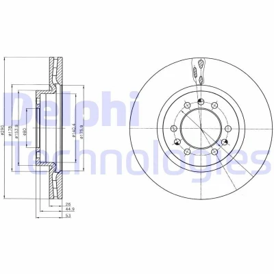 Bild av DELPHI BG4339 Disque de frein 290 26 5 ventilé huilé non traité sans roulement roue, bague ABS IVECO: DAILY 3 Kasten/Kombi,