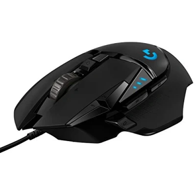 Bild av Logitech G502 HERO Trådbunden gamingmus, 16K Sensor, 16,000 DPI, RGB, Justerbara vikter, 11 programmerbara knappar, Inbyggt minne, PC / Mac Svart