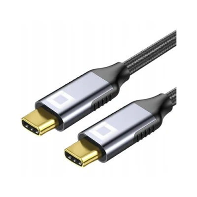 Bild av CO2 Laddnings och datakabel, USB C Thunderbolt 3.0 20 Gbps, 4K @60Hz, 2K @144Hz, Full HD, 100 W, 5 A, aluminium, stjärngrå (1 m)