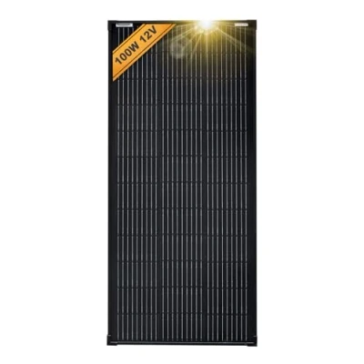Bild av Enjoysolar® solcellsmodul 100 W svart 12 V Mono Full Black Solar Panel perfekt för husbil, trädgårdsskydd, båt