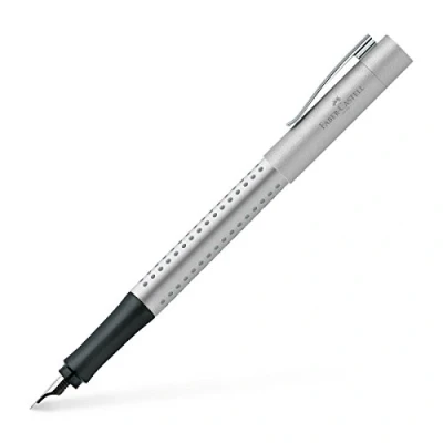 Bild av Faber Castell 140906 Reservoarpenna Grip 2011, fjäder F, silver, 1 st