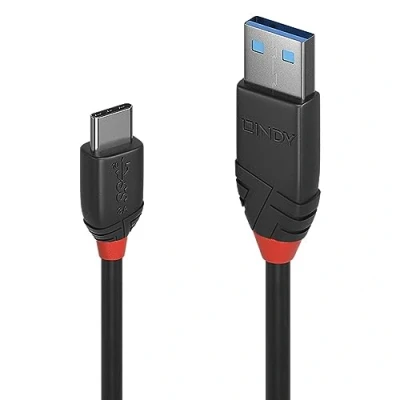 Bild av 0,5 m USB 3.1 typ A till C kabel 3A, Black Line