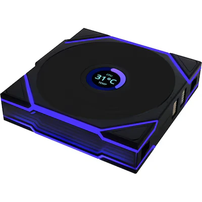 Bild av Lian Li UNI FAN TL Wireless LCD Chassi fläkt 120mm Svart 32 dBA