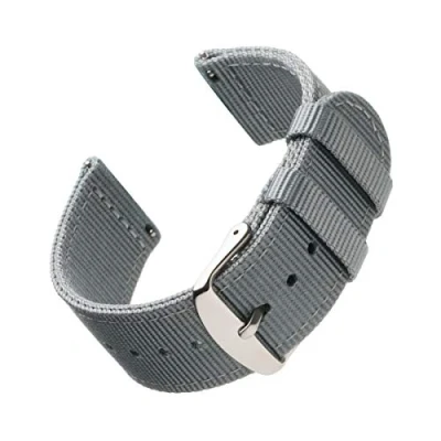 Bild av Archer Watch Straps Klockarmband i Premium Nylon för Herr och Damklockor Smarta Klockor med Snabbkoppling (Grå, 18mm)