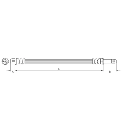 Bild av METZGER 4110442 Flexible De Frein 244 VOLKSWAGEN: Transporter 5, Multivan 5 (7HM, Bus