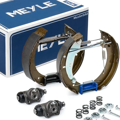 Bild av MEYLE 214 533 0030 Kit de freins, freins à tambours Essieu arrière avec levier, cylindre roue, accessoires ORIGINAL Quality