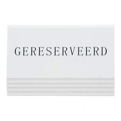 Bild av Securit bordsstativ, reserverade holländska (5 pack) akryl, vit Nederländerna 5x10x4, 5cm Vitt