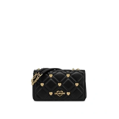 Bild av Love Moschino Sweet Studs Axelremsväska, Storlek: One Size, Nero