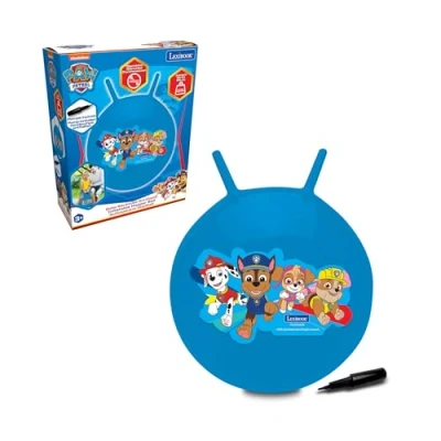Bild av Lexibook, Paw Patrol, Uppblåsbar Hopper Ball, Chase, Marshall, Skye, Rubble, Manuell pump ingår, Säker och hållbar plast, Blå, BG040PA