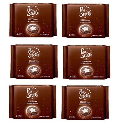 Bild av Testpaket Mulino Bianco kex Italien cookies 6 olika kakor Biscocrema Pan di Stelle Abbracci Batticuori Nascondini Cuor mela