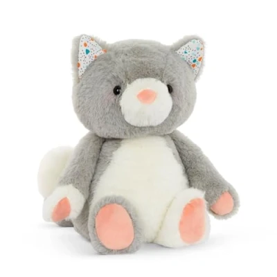 Bild av B. Softies Gosedjur, katt, supermjuk och stor plyschdjur, baksmälla, grå, baby barn, leksaker för flickor pojkar från 0 månader