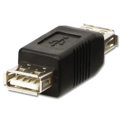 Bild av LINDY 71230 USB adapter typ A/A koppling/koppling, svart, A kvinna till en kvinnlig koppling