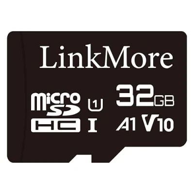 Bild av LinkMore XV11 32GB MicroSD Flash Memory Card, Micro SDHC kort, A1, UHS I, U1, V10, klass 10, kompatibel, läshastighet upp till 90 MB/s, SD adapter ingår