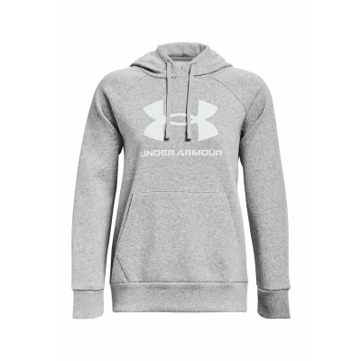 Bild av Under Armour Rival BIG LOGO Luvtröja, Storlek: Large, Mod gray light heather