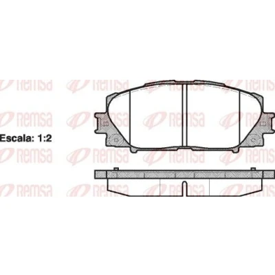 Bild av REMSA 1224.00 Jeu de plaquettes frein Essieu avant TOYOTA: Yaris II 3/5 portes, III Vios / Berline