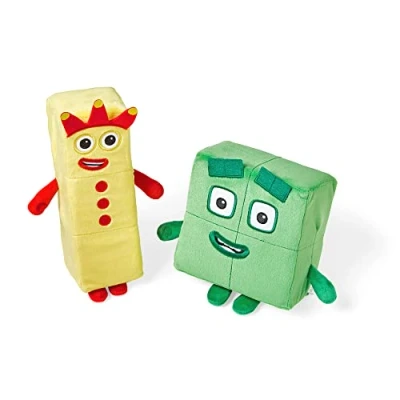 Bild av Learning Resources lekfulla Numberblockskompisar Tre och Fyra, Numberblocks Fyra som gosedjur, mjukisdjur, gosedjur för barn från 1 till 3, 18 månader uppåt