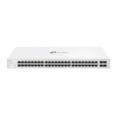 Bild av TP Link Festa FS352G 48 portars Gigabit switch med 4 SFP platser, molnhantering, perfekt för stora företag, hög kapacitet, stabil prestanda och säker