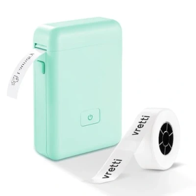 Bild av vretti Sticker Maker Mini Label Maker, HP2 bärbar Bluetooth etikettskrivare för lagring, frakt, streckkod, utskick kontor, hem, organisation, etiketttryckmaskin med flera mallar