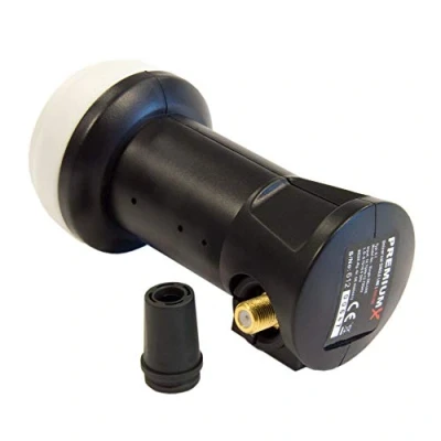 Bild av PremiumX Deluxe Single LNB Signalomvandlare för 1 användare med digital satellitmottagning i HD, UHD och 4K Stöd DVB S2 PLL referensoscillator maximal prestanda