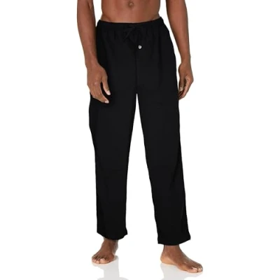 Bild av Amazon Essentials Men&#039;s Pyjamasbyxa i flanell (finns Big &amp; Tall), Svart, L