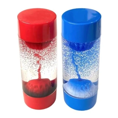 Bild av Volcano Anti Gravity Liquid Sensory Timer för autism, sensoriska behov, ADHD, stresslindring, ångest. Autismleksak och särskilda behov. (Blå)