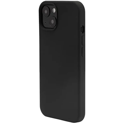 Bild av JT Berlin Liquid silikon tunt skyddsfodral kompatibelt med Apple iPhone 13 silikonfodral [trådlös laddning, mjukt mikrofiberfoder, modell Steglitz] svart