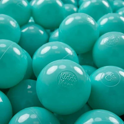 Bild av KiddyMoon 700 Ø 7 cm barnbollar lekbollar för bollbad baby enfärgad plastbollar tillverkad i EU, ljusturkos