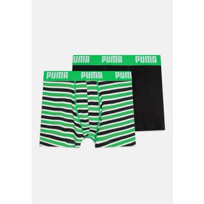 Bild av Puma BOYS Everyday Striped 2 PACK Underkläder för barn, Storlek: 158 164, Green/black