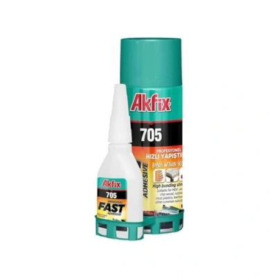 Bild av Akfix 705 extra starkt professionellt universallim med 200 ml sprayaktivator för universella reparationer hög vidhäftningsbeständighet