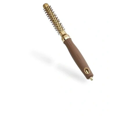 Bild av Olivia Garden Expert Blowout Shine Guld &amp; Brun 15 Rund keramisk antistatisk borste för glänsande och frissfritt föning