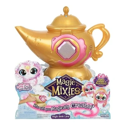 Bild av Magic Mixes magisk rosa lampa, interaktiv leksak, magiskt spel med en Mixie Genius docka, ljus, ljud och dimmiga effekter för barn +5 år, berömd (MGX09100)