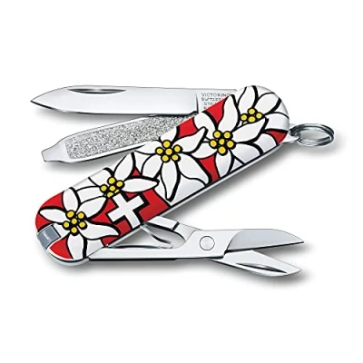 Bild av Victorinox schweizisk fickkniv Mini, Classic SD, ädelvit, nyckelring, Swiss Armékniv